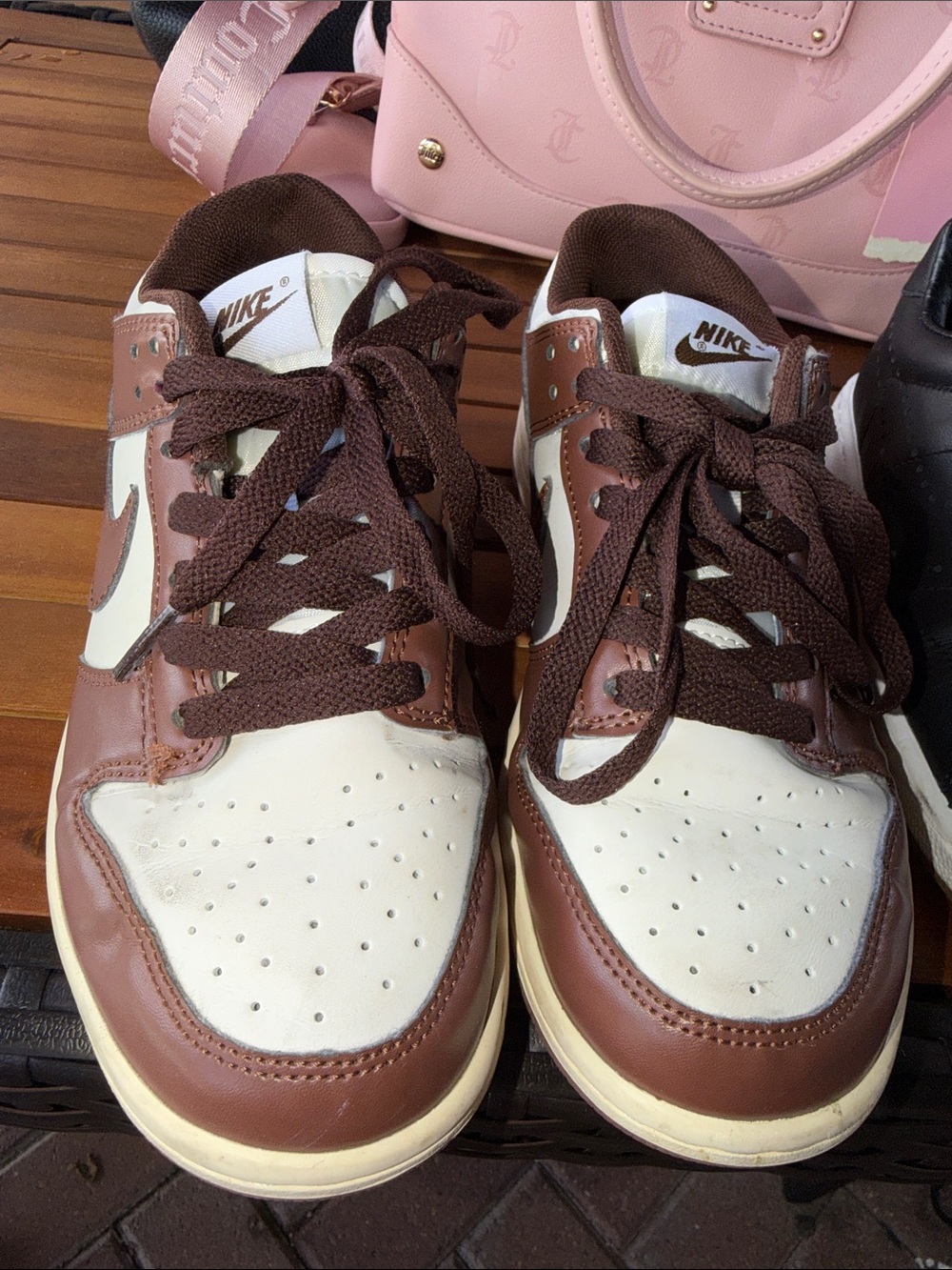 Nike Low-Top Sneakers in Brown and Cream